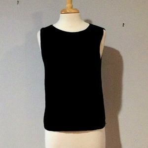 Chico's High Neck Knit Sleeveless Black Tank Size 2/L/12